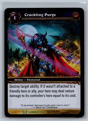 World of Warcraft TCG Crackling Purge #85/252 Foil WOW The Hunt for Illidan - Image 1 of 2