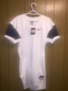 NUEVA camiseta de fútbol americano para hombre Nike Pro Combat Speed - Precio de venta sugerido por el fabricante $75 - blanca y azul marino - Imagen 1 de 3