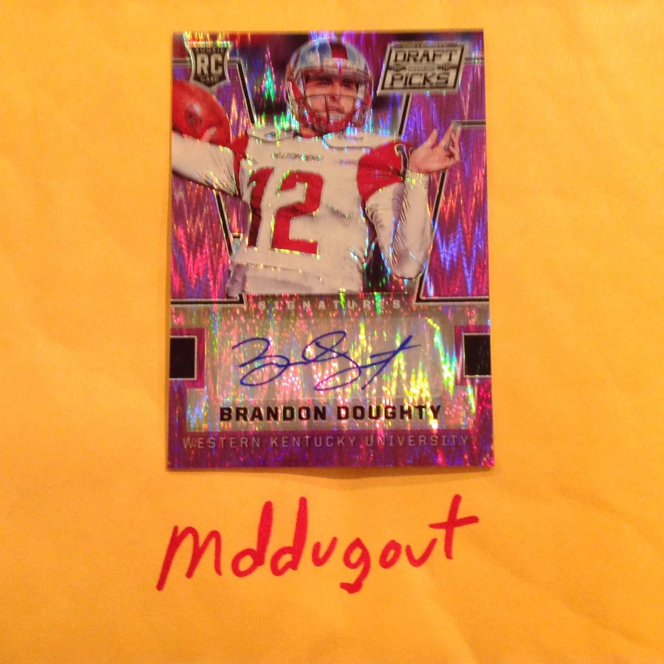 BRANDON DOUGHTY #133 Dolphins WKU 80/99 made RC Auto 2016 Panini Prizm Purple - Image 1 of 1