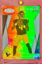 DESHAUN WATSON GOLD REFRACTOR Rookie RC Card 2017 Non Auto SP Insert - BROWNS