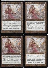 MTG: BARBED WIRE Mercadian Masques UNCOMMON; played, Excellent condition x4