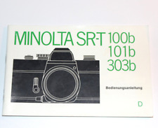 Bedienungsanleitung Minolta SR-T 100b 101b 303b  Deutsch Kamera Zubehör (#S/214)