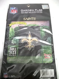 SEALED New Orleans Saints Garden Flag 18" x 12.5" GREAT GIFT - Picture 1 of 6