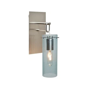 Besa Lighting Juni 10 1 Light Wall Pendant, Satin Nickel/Blue - 1WP-JUNI10BL-SN - Picture 1 of 1