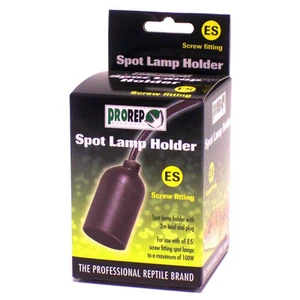 ProRep Reptile Spot Lamp Holder Screw Fit Black Basking Light Bulb E27 Vivarium - Picture 1 of 1
