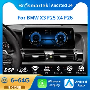 12.3" Android 14 CarPlay Autoradio 8-Kern 64G GPS Navi für BMW X3 F25 X4 F26 NBT - Bild 1 von 15