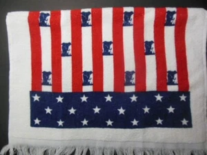 NUEVO 1 toalla de tela de rizo con colores bandera y el elefante republicano, 16"x 24" - Imagen 1 de 4