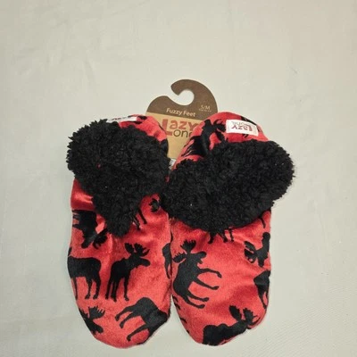 Классические тапочки LazyOne Fuzzy Feet Red Moose размер S/M (4/6) ТАКИЕ УДОБНЫЕ!!!! - Изображение 1 из 4