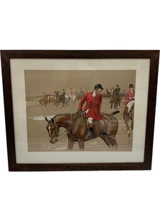 'Hunting Types' Signed Reprint by Lionel Edwards Framed Equestrian Scene Art - Picture 1 of 12