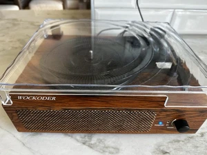 Wockoder Turntable Player for Vinyl Records, 3 Speed Vinyl Record Player Works - Picture 1 of 5