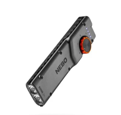 NEBO Edge 2K Pocket Light - 2.000 Lumen kompakte taktische Taschenlampe, dynamisches Zifferblatt
