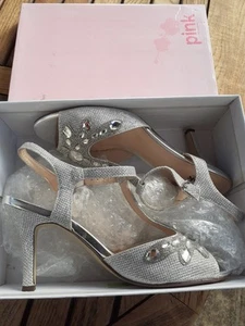 Fabulous Pink Paradox silver /diamanté wedding /evening stiletto heels EU41 UK7 - Picture 1 of 7