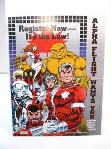 Poster promozionale pieghevole Alpha Flight Wants You 13x10 Pat Broderick - Marvel 1992 - Foto 1 di 3