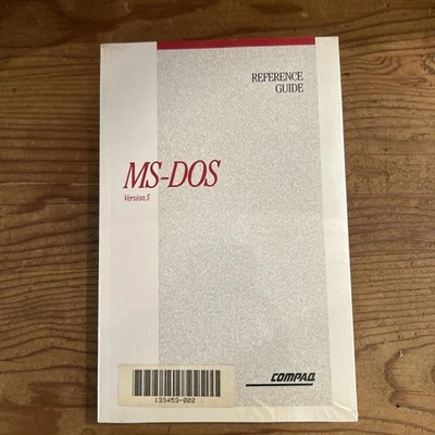 MS-DOS Version 5 Reference Guide Compaq Unopened New In Package Vintage Manual - Image 1 of 4