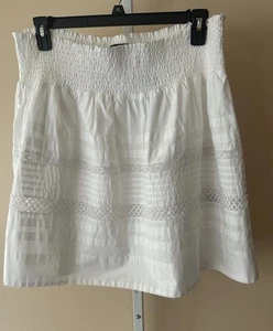 Ralph Lauren Damen Minirock weiß Baumwolle Ösen zum Überziehen Gr. XXL Landhaus Kern - Bild 1 von 17