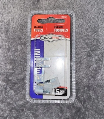 Roadpro RPMINI25 25A 25 Amp Mini Fuses, 5-Pack NEW - Image 1 of 2
