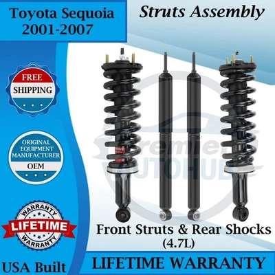 Amortiguador delantero y trasero Monroe OEM para Toyota Sequoia 2001-2007 Lifetime Warra. Foto 1 de 4