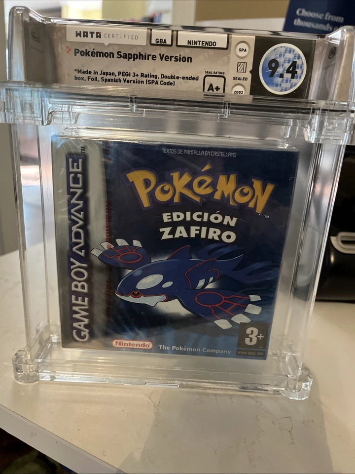 WATA 9.4 A+Pokemon Zafiro Sapphire Version Game Boy Advance GBA Spanish Seal NEW - Image 1 of 4