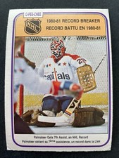 Mike PALMATEER 1981-82 O-Pee-Chee Record Breaker #394 Goalie Assist