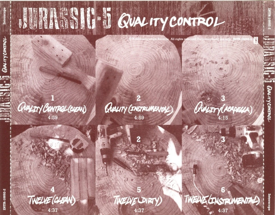 JURASSIC 5 - Quality Control [Promo 6 Track Maxi CD-Single] - Quality + Twelve - Image 1 of 2