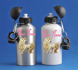 Botella de Deportes Acuáticos Unicornio Niños Plata O Blanca Escuela PE Gimnasio Gran Idea de Regalo - Imagen 1 de 1