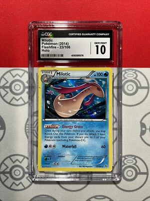 NEW CGC 10 GEM MINT MILOTIC HOLO RARE 23/106 2014 POKEMON FLASHFIRE PSA 5076 - Image 1 of 2