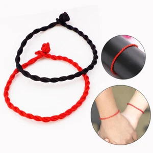 Lucky Red Bracelet Handmade Knots Rope Cord String Men Women Adjustable Bracelet - Picture 1 of 12