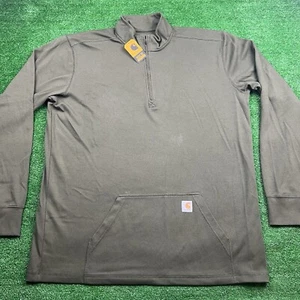 NWT Carhartt 1/4 Zip Pullover Mens Size 2XL Green 104428 G72 - Picture 1 of 12