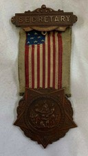 SECRETARY ~ 1886 GAR MEDAL  LADIES OF THE GRAND ARMY OF THE REPUBLIC CIVIL WAR