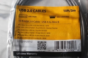 Bogo Free StarTech USB2HAB10F 10 Fuß USB 2.0 Kabel USB A Stecker-USB B Stecker E Box 33 - Bild 1 von 7