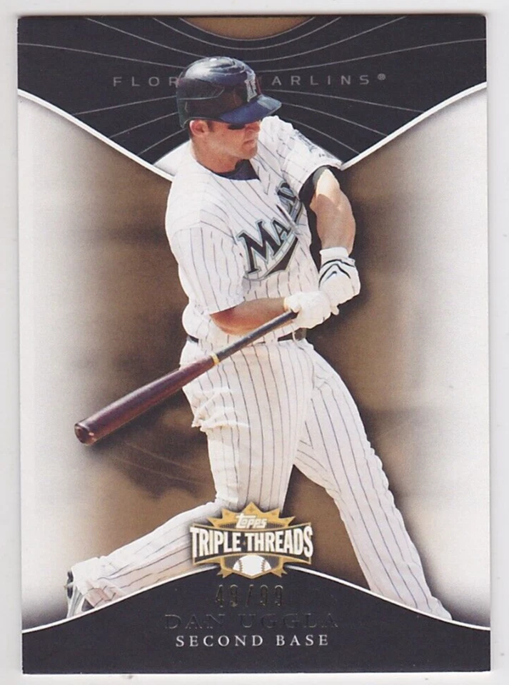 2009 Topps Triple Threads #83 Dan Uggla 49/99 Miami Marlins - Image 1 of 2