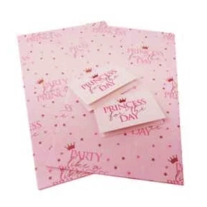 2x Sheets Princess For A Day Gift Wrap 72cm X 52 cm  Approx Per Pack Pink Gift - Picture 1 of 1