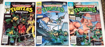 1988 ARCHIE TEENAGE MUTANT NINJA TURTLES 1 2 3 MINISERIES SET 1st TMNT NEWSSTAND - Image 1 of 4