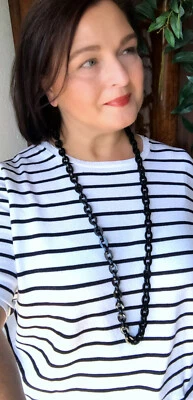 camilieri Horn Büffelhorn Halskette Kette natur schwarz Hornkette NEU - Bild 1 von 4