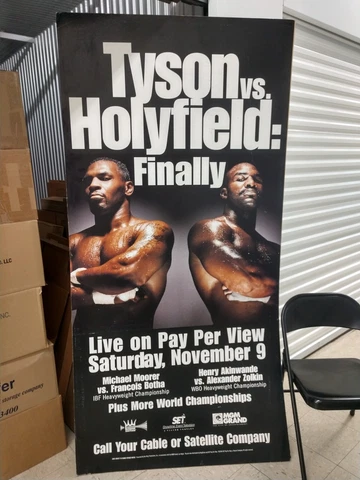 Mike Tyson vs Evander Holyfield November 9, 1996 NYC Subway Billboard 7' x 3.5' Cover