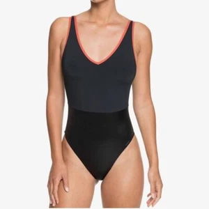 Roxy Sister Fashion One Piece Black Swim Anthracite /M - Picture 1 of 5