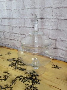 David Tutera Decorative Apothecary/Candy Jar 15" Glass on Pedestal - Picture 1 of 5