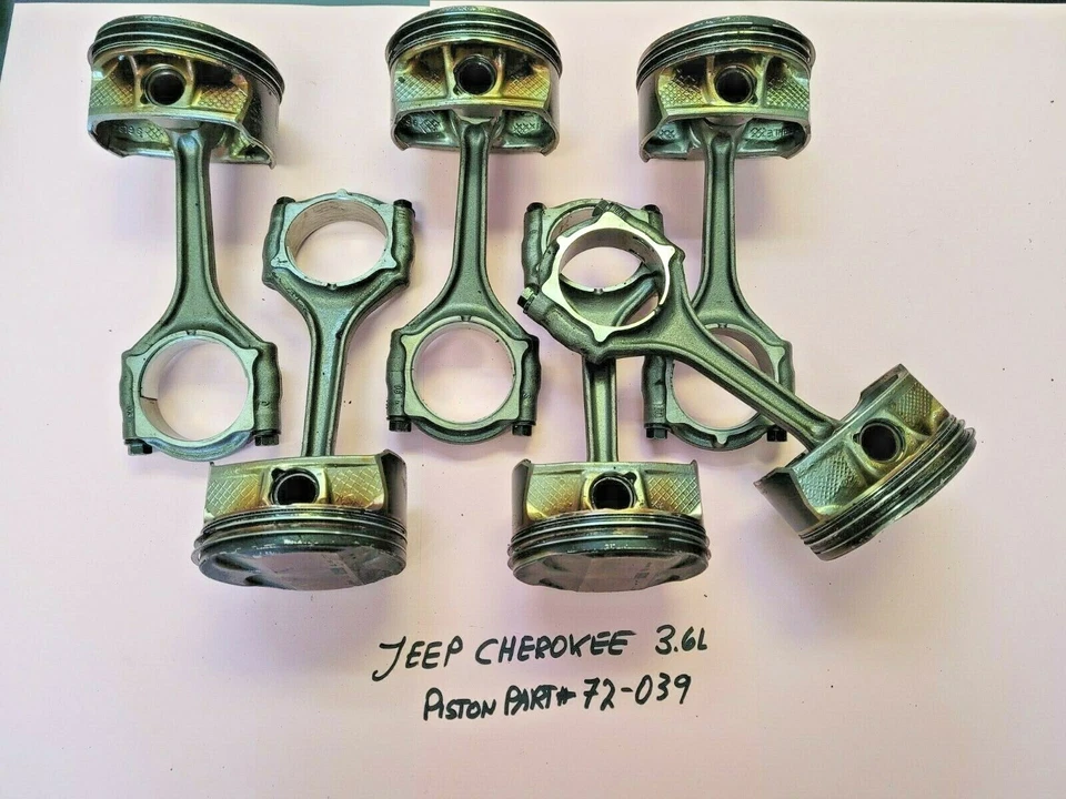 JUEGO DE 6 VARILLAS Y PISTONES JEEP WRANGLER 3,6 L - USADO Foto 1 de 4