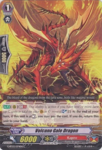4 x Volcano Gale Dragon - G-BT03/074EN - C Near Mint / Mint, English - Image 1 of 1