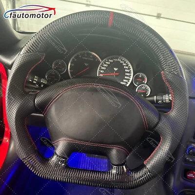 Volante de fibra de carbono real para Chevrolet C5 Corvette Z06 Z01 1997-2004 Foto 1 de 4