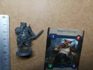 RAGGOK CANNIBAL (PIG WARRIOR) MINIATURE + MINION CARD /ALTAR QUEST G10 - Imagen 1 de 1