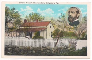 GETTYSBURG PA Postcard GENERAL MEADE'S HEADQUARTERS Farm House PENNSYLVANIA 1926 - Picture 1 of 2