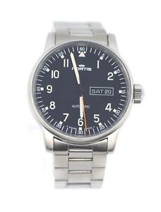 Fortis Day Date Stainless Steel Watch 595.22.158.1