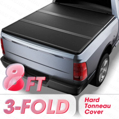Cubierta rígida Tonneau de 8 ft para Dodge Ram 1500 2500 3500 2003-2025 plataforma de camioneta negra Foto 1 de 4