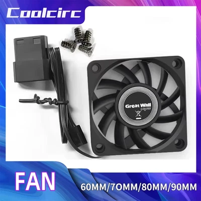3Pin Cooling Fan Multi-Size 60/70/80/90MM Ultra Silent Low Noise 12V DC Brushles - Image 1 of 4