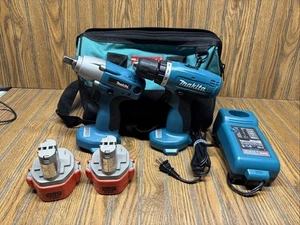 Makita 14.4v Cordless Drill & Driver Set - 6280D 6934FD - Charger & 2 Batteries - Picture 1 of 15