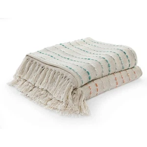 LR Home 50x60 Inch Soft Hand-Woven Farmhouse Throw Blanket - Perfect for Bed,... - Picture 1 of 7