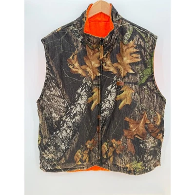 Woolrich Men's XL Camouflage Vest Blaze Orange Reversible Insulated Outdoor - Image 1 of 4