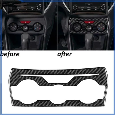 Acabamento de painel climático CA de fibra de carbono real para Subaru Impreza XV Crosstrek 2017-22 - Imagem 1 de 4