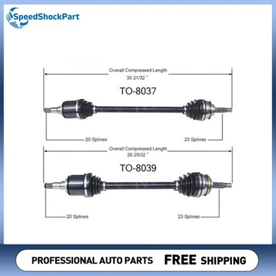 Front CV Axle Shafts for Toyota Tercel 1.5L 1983 1984 1985 1986 1987 1988 - Image 1 of 3